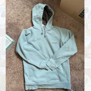Men’s blue green Columbia pullover sweatshirt
